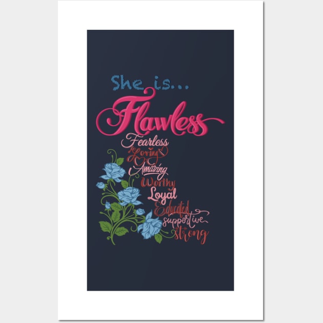 She is flawless (pink) Wall Art by LHaynes2020